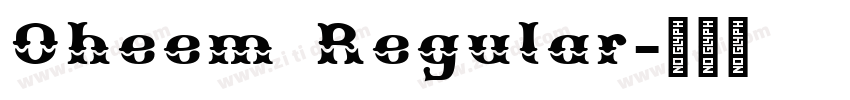 Oheem Regular字体转换